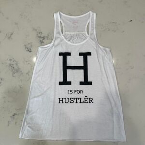 Hustle graphic tank